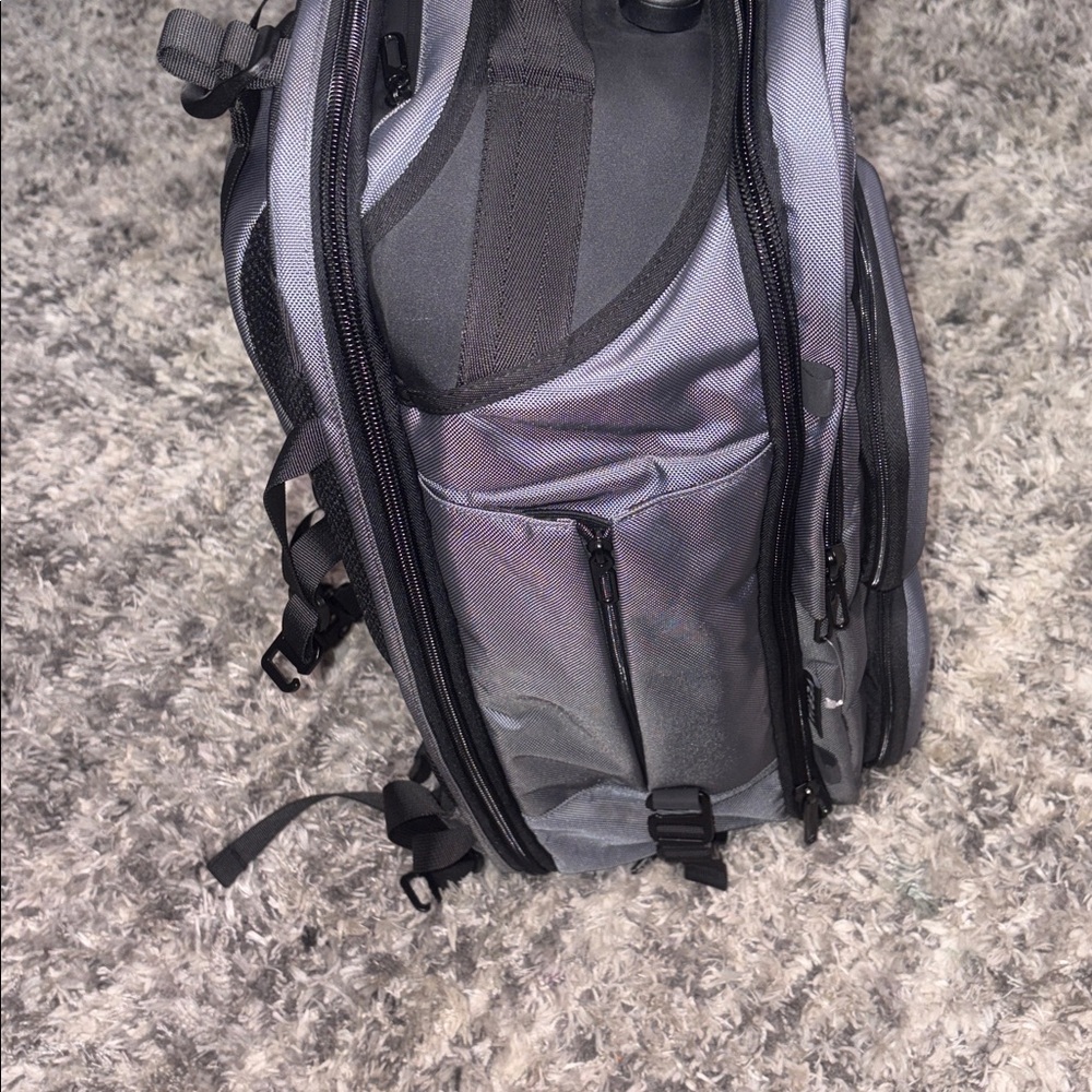 Gray Men's Backpack with Front Organizer Pockets - Picture 2 of 10